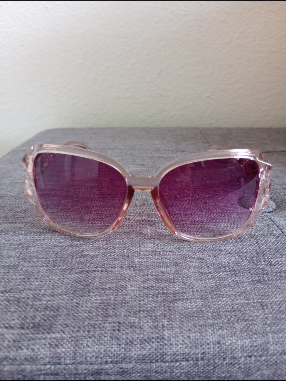 New Women's Pink Crystal-Trim Sunglasses